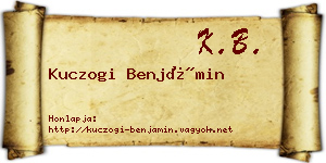 Kuczogi Benjámin névjegykártya