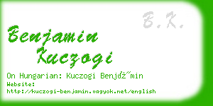 benjamin kuczogi business card